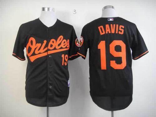 Orioles #19 Chris Davis Black Cool Base Stitched MLB Jersey - Click Image to Close
